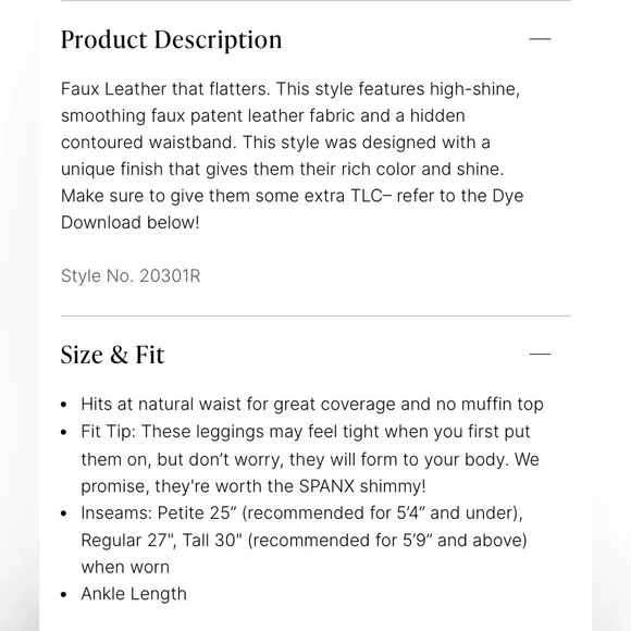 Spanx Shape Faux Leather patent leggings - Picture 6 of 7